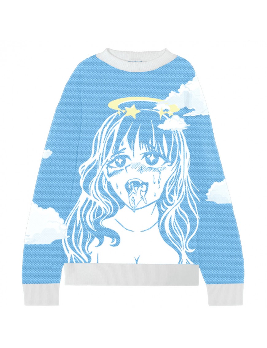 Broken Angel Blue Sweater
