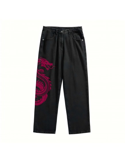 Dragon Tribal Black Jeans