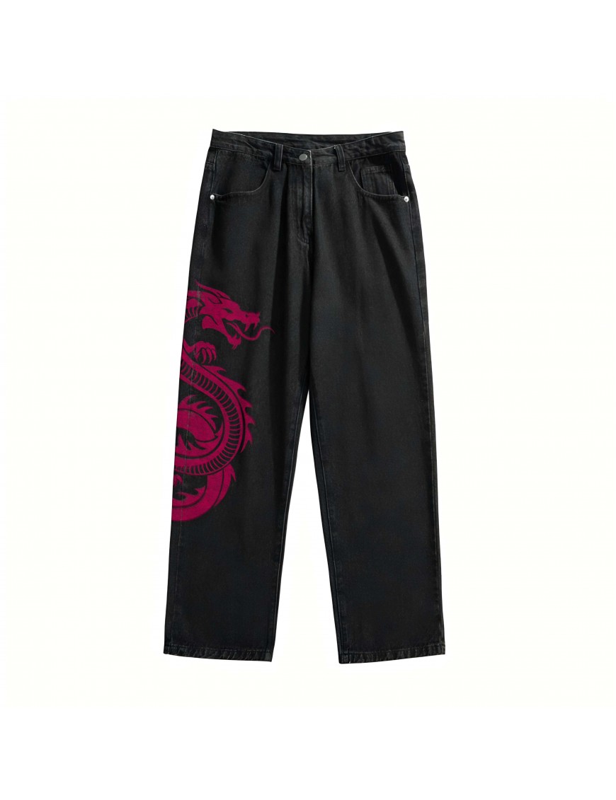 Dragon Tribal Black Jeans